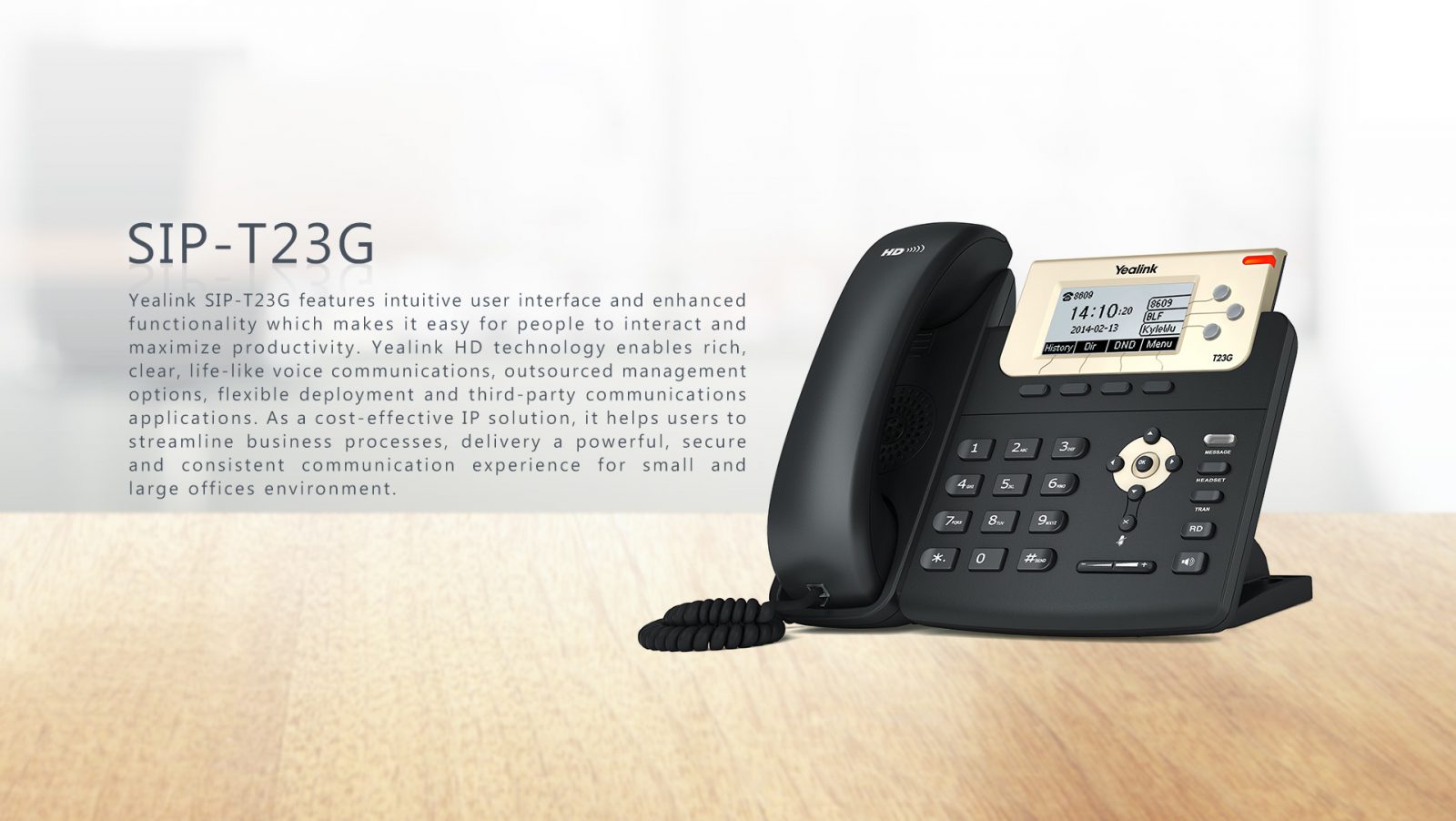 Yealink T23G Gigabit POE IP Phone - - Hong Kong Hotline: 39001988 - Matrix Technology (HK) Ltd