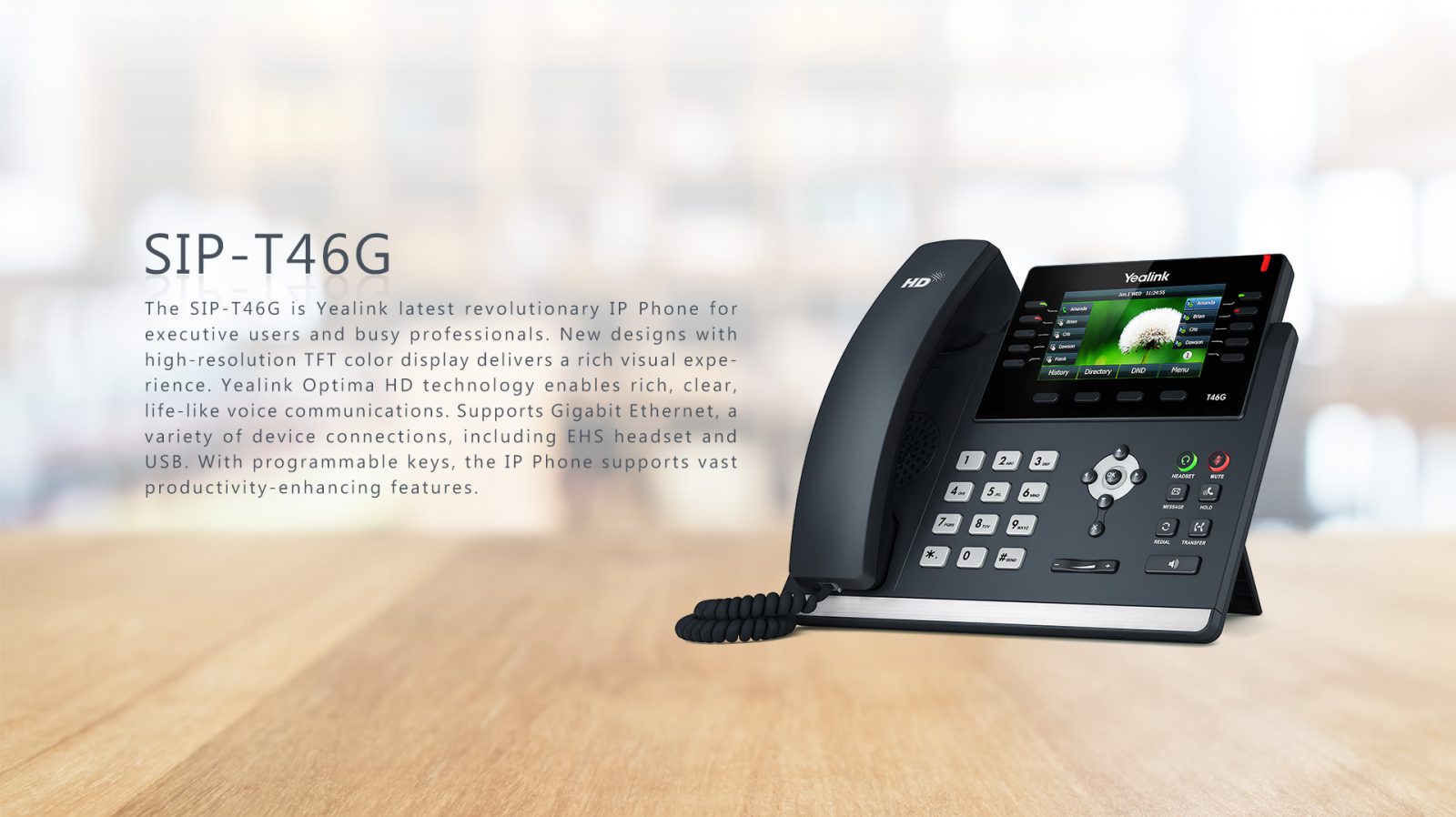 Yealink T46G Gigabit POE IP Phone - Hong Kong Distributor - 香港代理