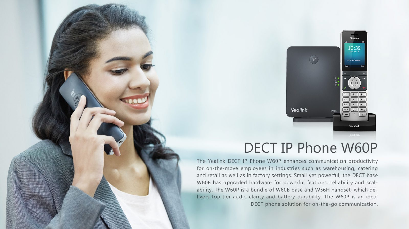 Yealink W60P DECT IP Phone Package (Include: W60B Base + W56H IP DECT Phone) - Sipmax Technology Group - Hong Kong - 香港代理