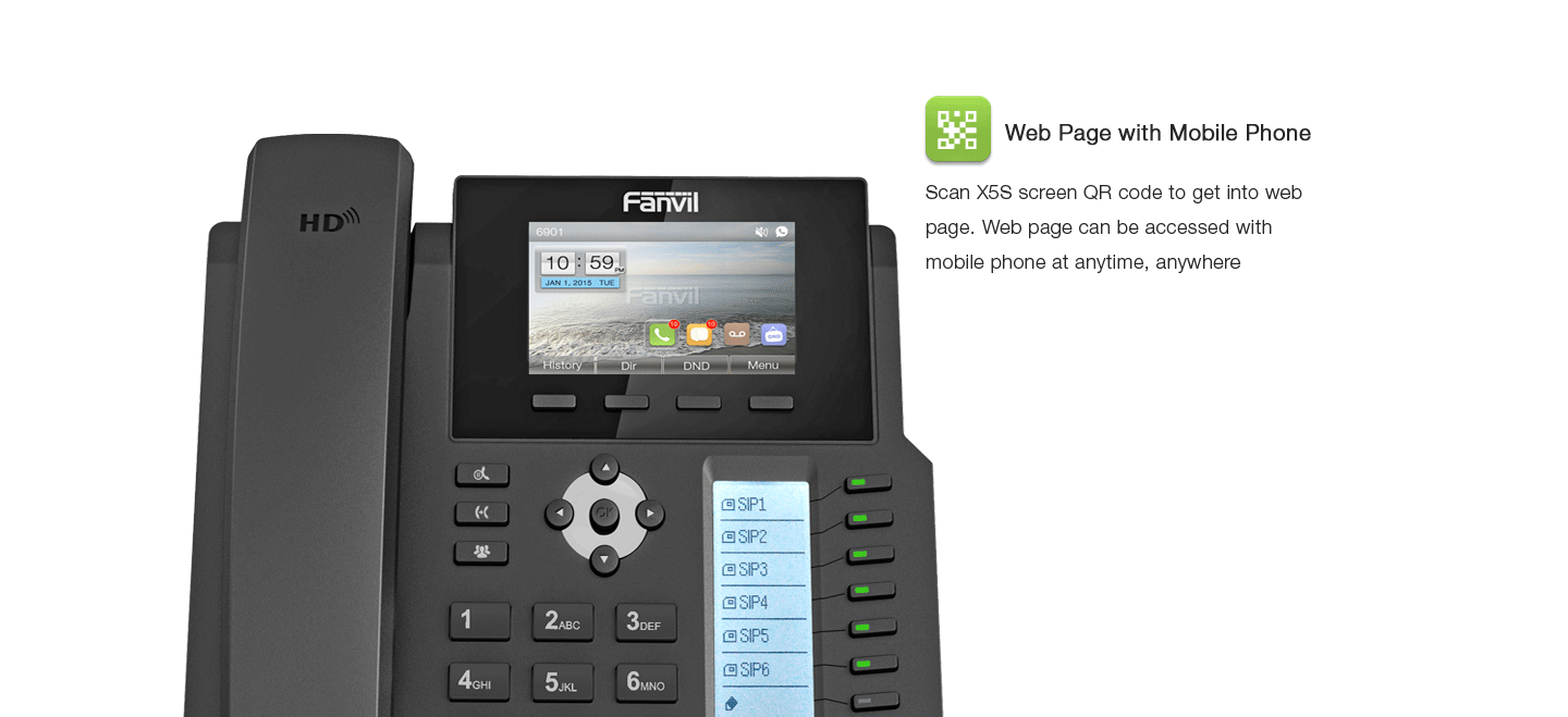 Fanvil X5S IP Phone (Gigabit & POE) - Fanvil Hong Kong - 香港代理