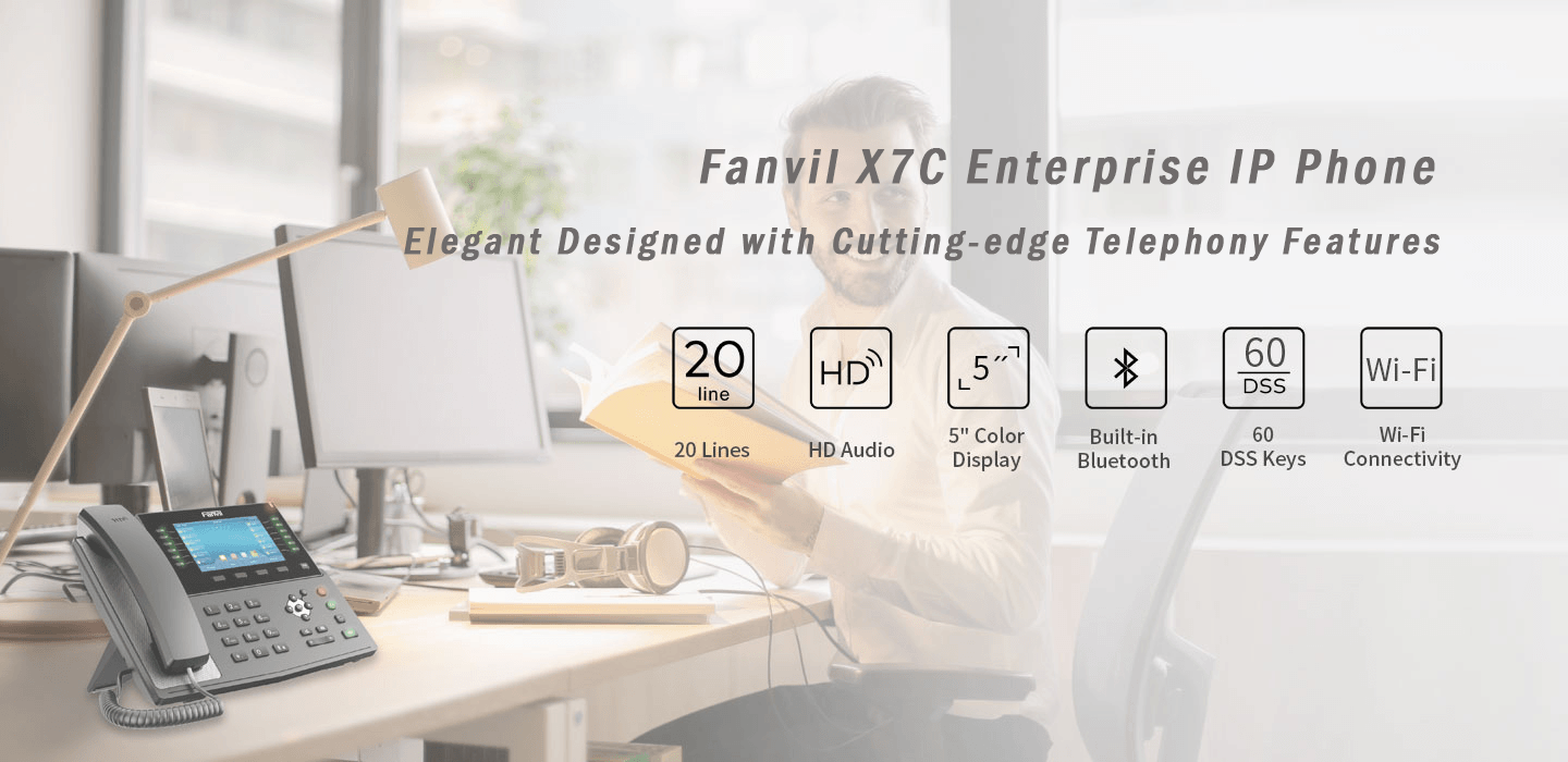 Fanvil X7C 5″Color Screen Gigabit IP Phone (POE) - Fanvil Hong Kong - 香港代理