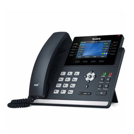 Black Yealink T38G IP Corded SIP Gigabit Colour Phone with Power Over Ethernet Renewed 
